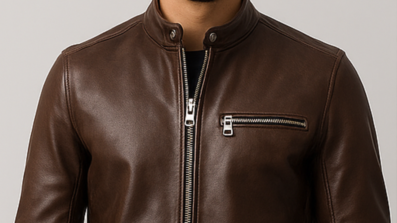 William Leather Brown Jacket - Men Leather Jacket Brown