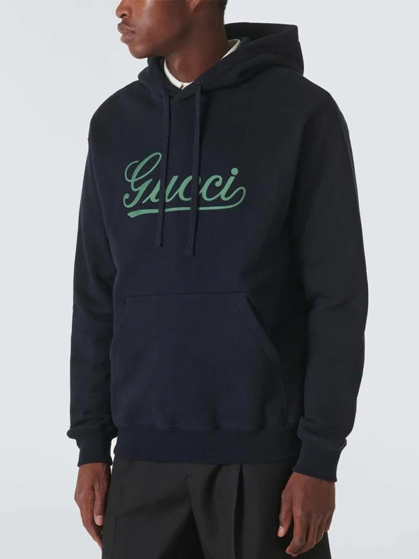 Gucci Logo Cotton Jersey Hoodie
