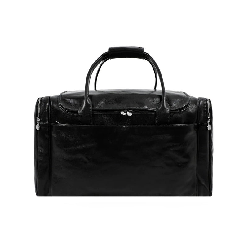 Handmade Black Large Duffle Bag For Mens