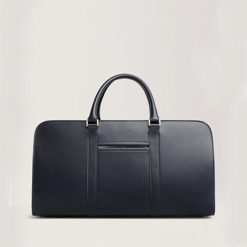 Handmade Leather Blue Weekender Bag For Men’s