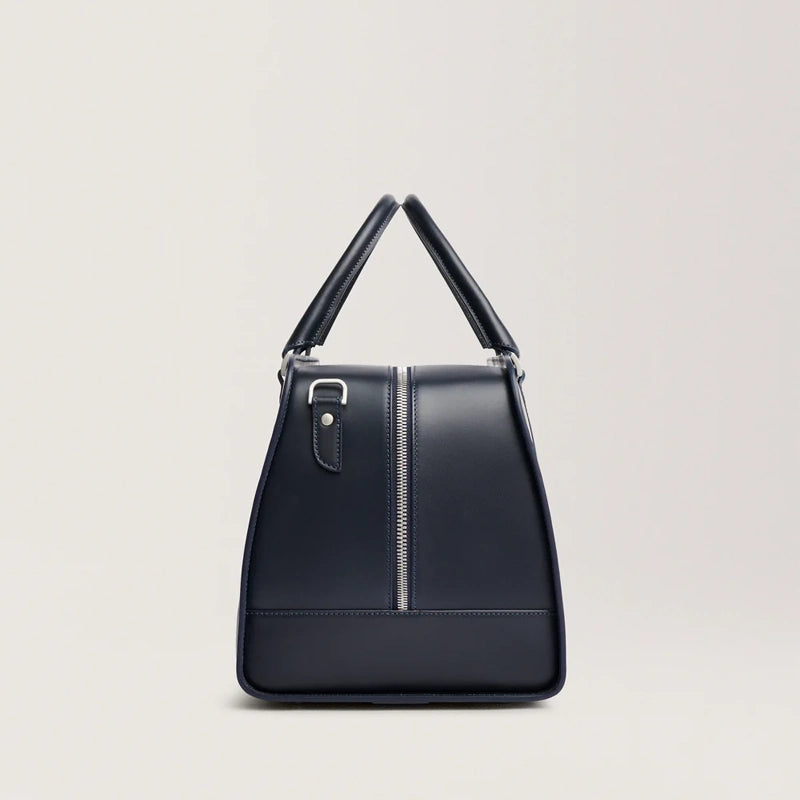 Handmade Leather Blue Weekender Bag For Men’s
