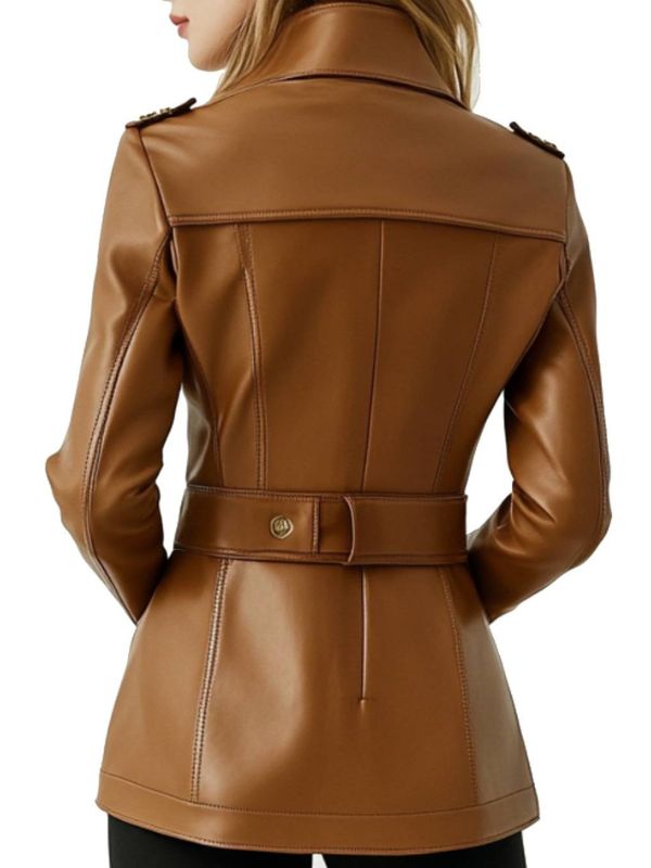 Harper Leather Brown Jacket - Women Leather Jacket Brown