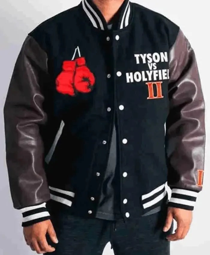 Headgear Tyson Vs Holyfield Varsity Jacket  - Recreated