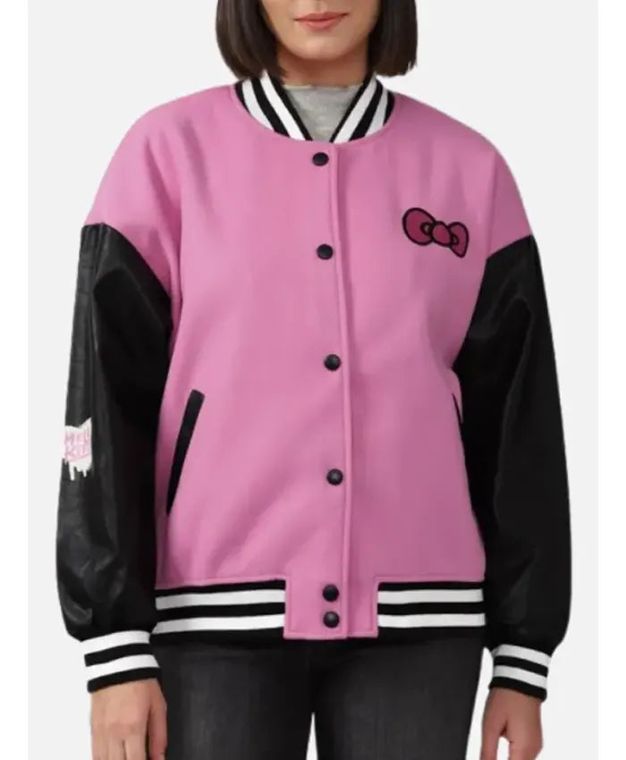 Hello Kitty Varsity Bomber Jacket  - Recreated
