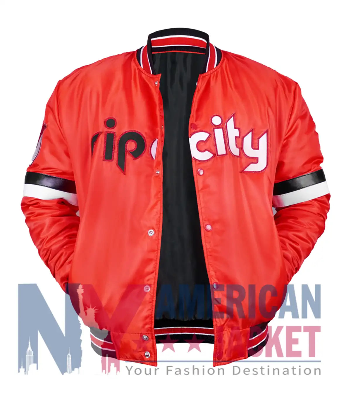Home Game Portland Trail Blazers Red Jacket  - Recreated