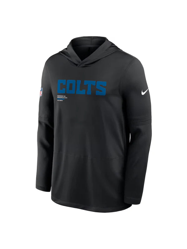 Indianapolis Colts Sideline Performance Long Sleeve Hoodie T-Shirt