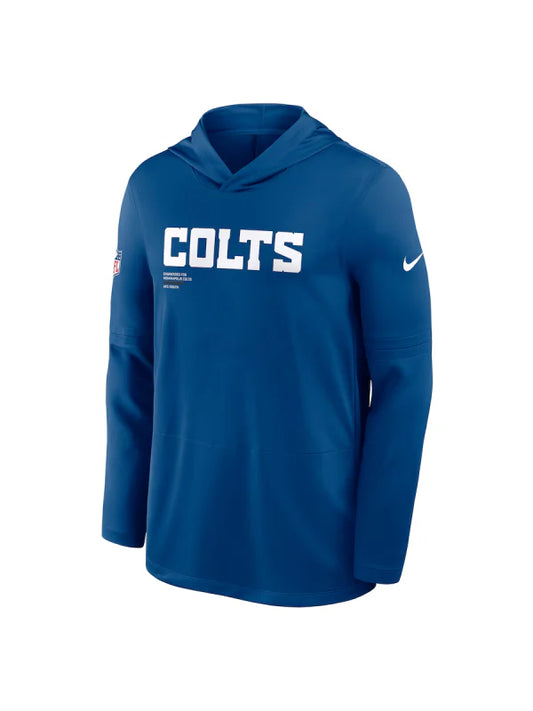 Indianapolis Colts Sideline Performance Long Sleeve Hoodie T-Shirt