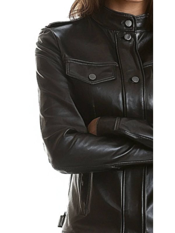 Isabella Leather Black Jacket - Women Leather Jacket Black