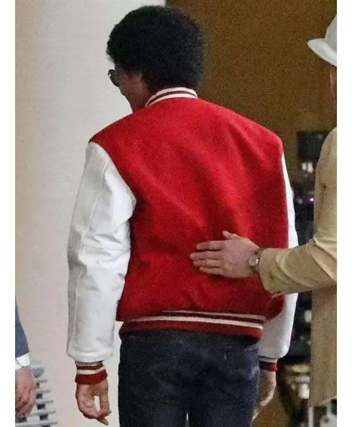 Jaafar Jackson Michael Red Varsity Jacket  - Recreated