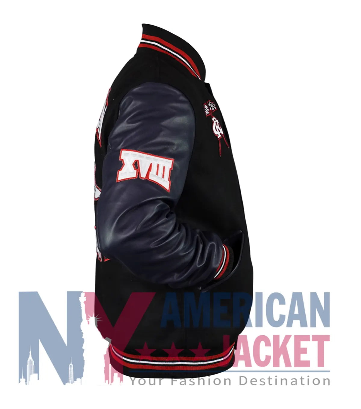Jackson State University Navy Varsity Jacket  - Recreated
