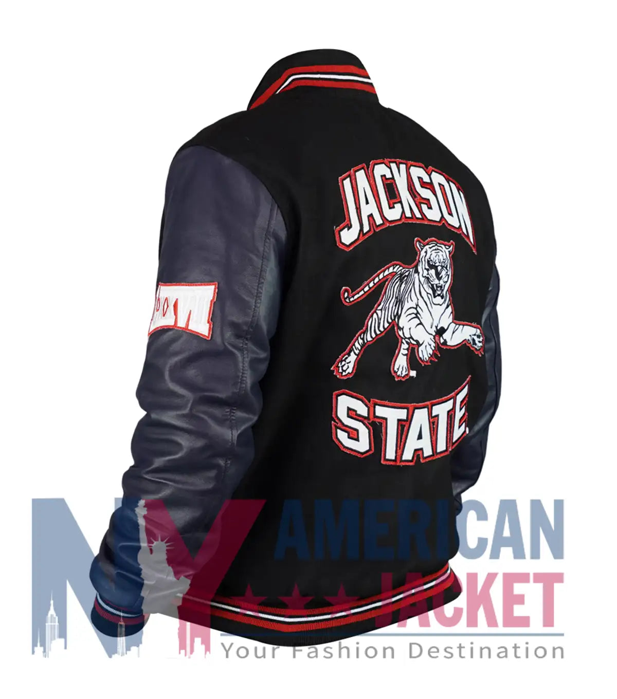 Jackson State University Navy Varsity Jacket  - Recreated