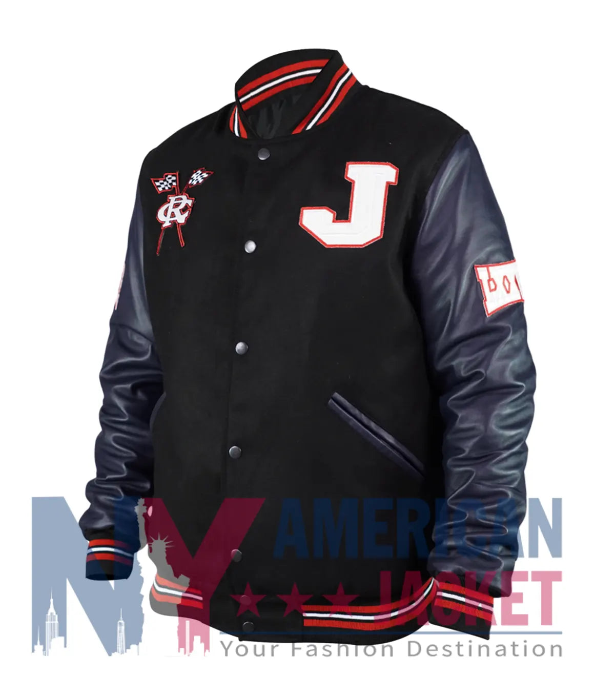 Jackson State University Navy Varsity Jacket  - Recreated