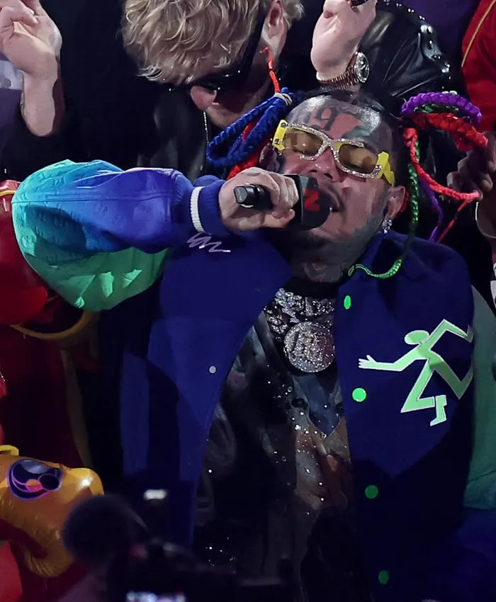 6ix9ine Jake Paul vs Anthony Joshua Varsity Jacket  - Recreated