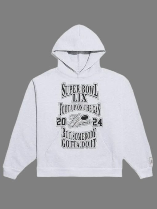 Kendrick Lamar Super Bowl LIX Foot Up On The Gas Hoodie  - Recreated