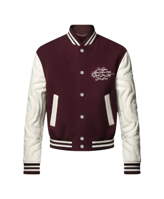 LV Calfskin Varsity Jacket  - Recreated