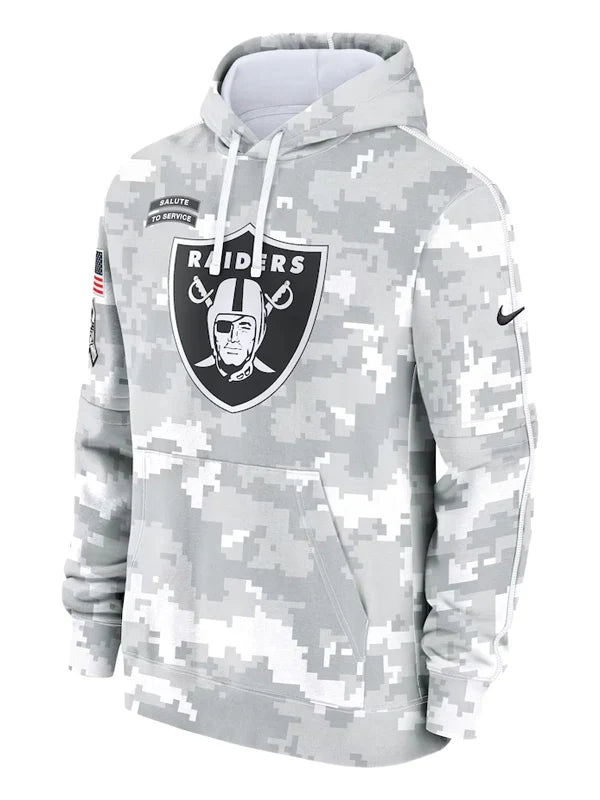 2024 Las Vegas Raiders Arctic Camo Salute to Service Hoodie
