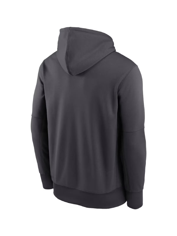 Las Vegas Raiders Nike Anthracite Toss Sweep Performance Hoodie  - Recreated