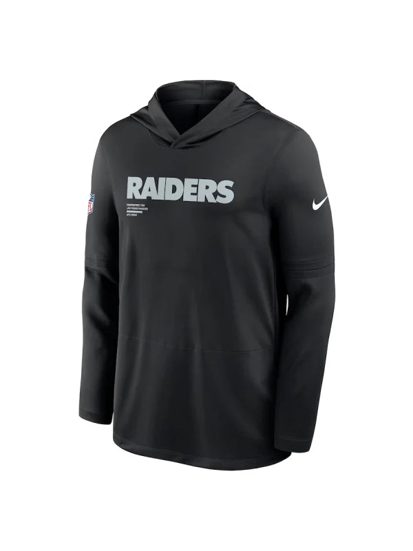 Las Vegas Raiders Sideline Performance Long Sleeve Hoodie T-Shirt
