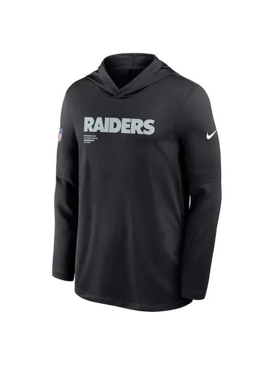 Las Vegas Raiders Sideline Performance Long Sleeve Hoodie T-Shirt
