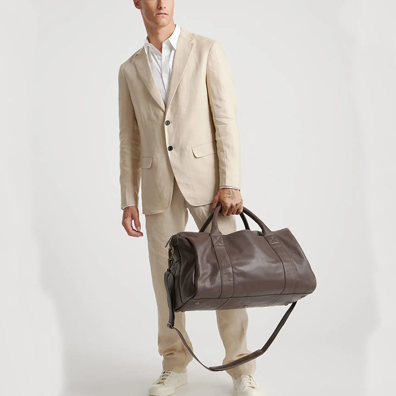 Leather Duffle Bag Mens