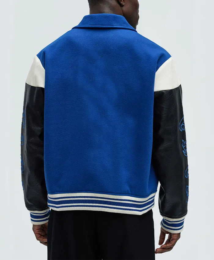Lettermen Men’s Royal Blue Varsity Jacket  - Recreated