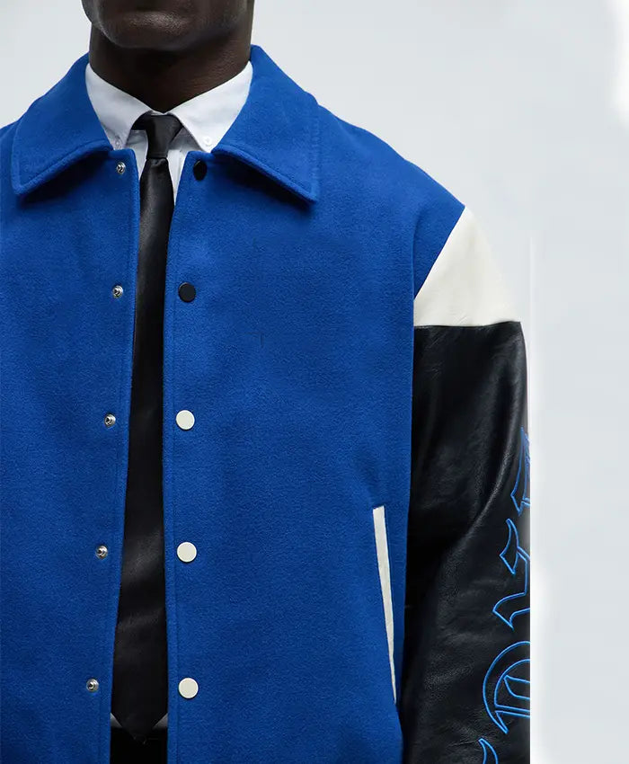 Lettermen Men’s Royal Blue Varsity Jacket  - Recreated
