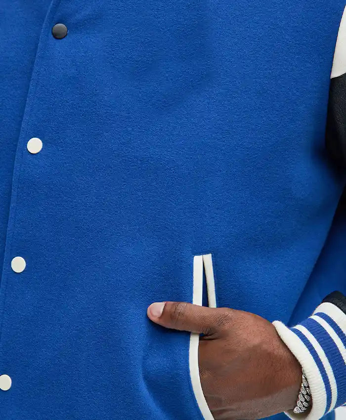 Lettermen Men’s Royal Blue Varsity Jacket  - Recreated