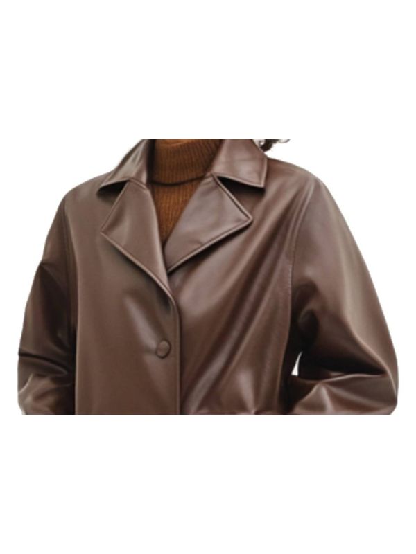 Lily Leather Brown Jacket - Women Leather Jacket Brown