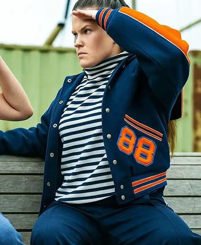 Such Brave Girls S02 Lizzie Davidson Blue Varsity Jacket  - Recreated
