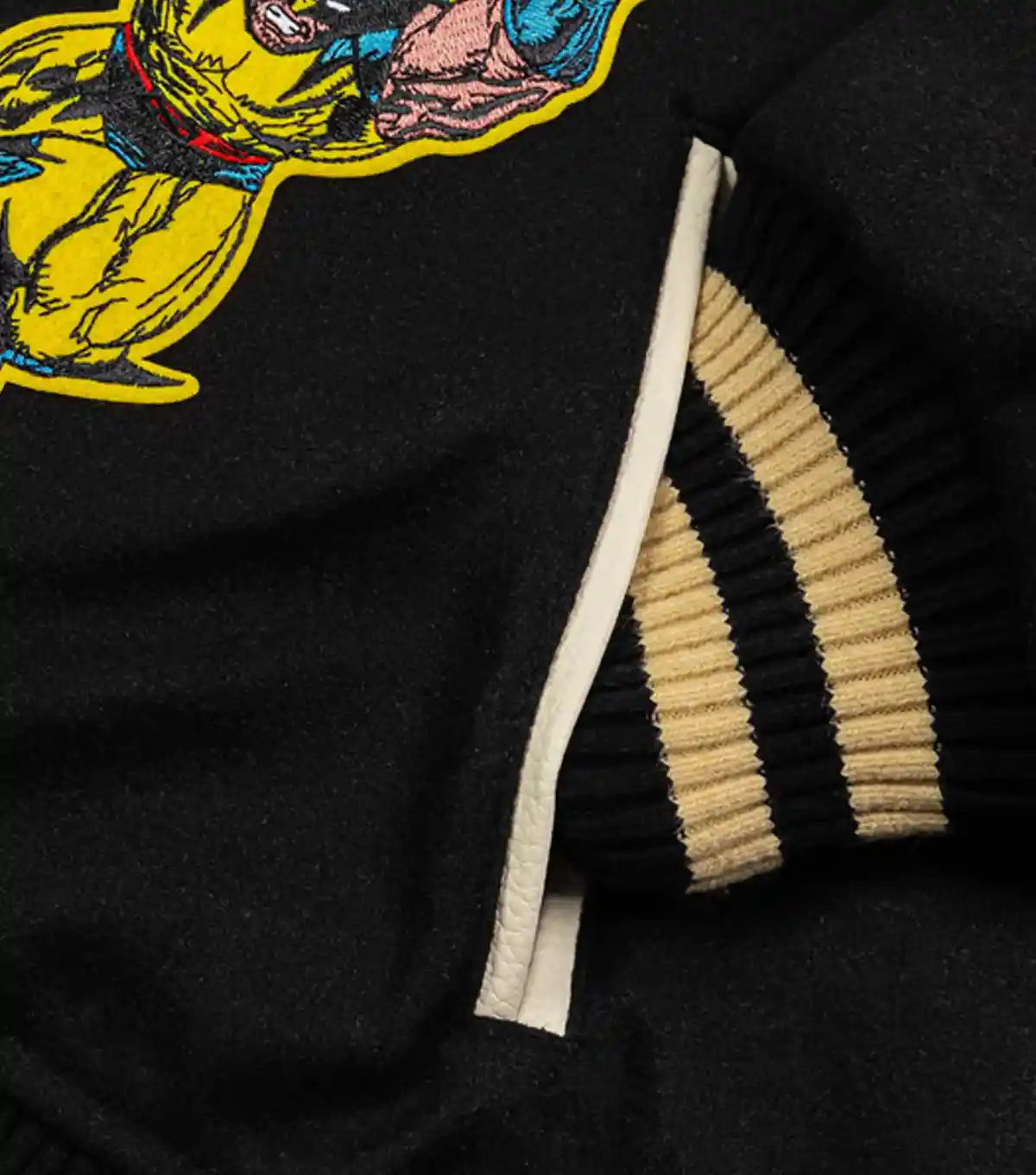 Marvel Team X Men Black Varsity Jacket  - Recreated