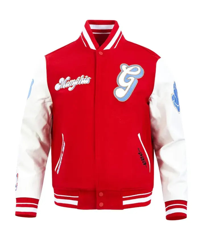 Memphis Grizzlies 2024/25 City Edition Chenille Varsity Jacket  - Recreated