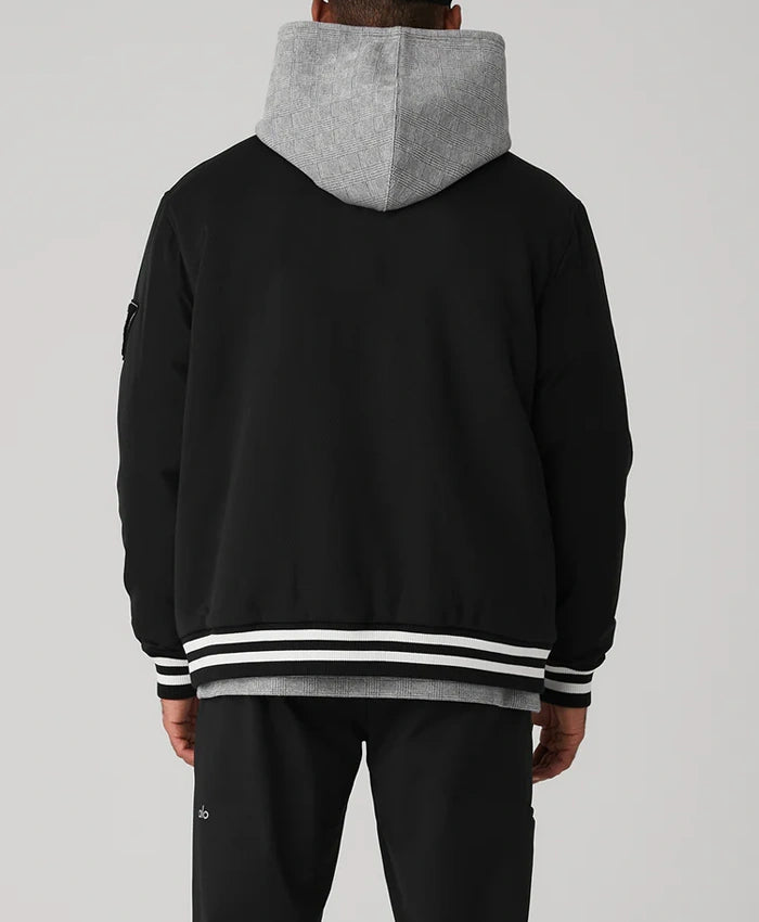 Men’s Black Vintage Varsity Jacket  - Recreated