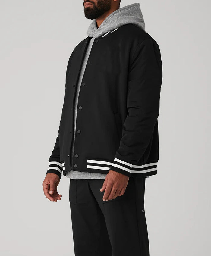 Men’s Black Vintage Varsity Jacket  - Recreated