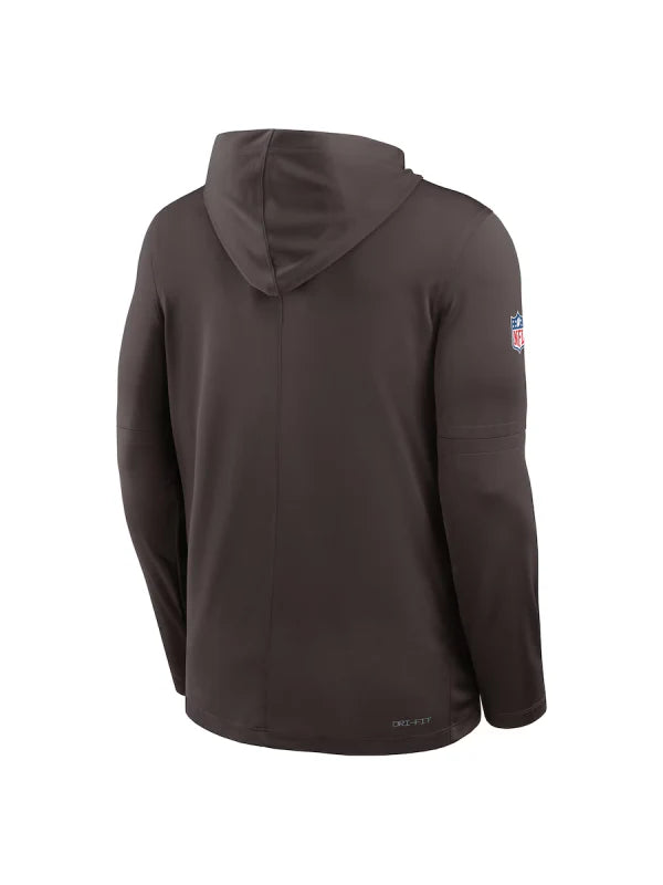 Cleveland Browns Sideline Performance Long Sleeve Hoodie T-Shirt