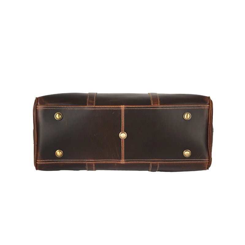 Men’s Distressed Brown Casual Weekender Bag