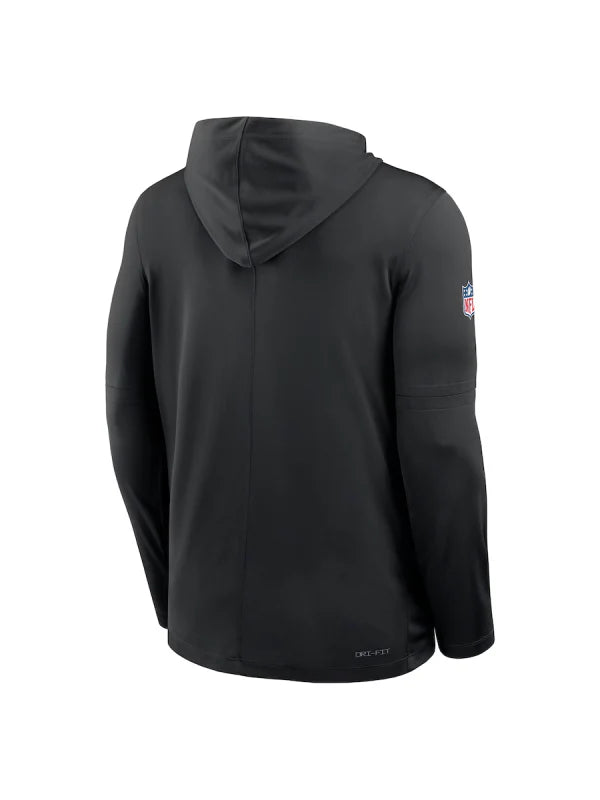 Detroit Lions Sideline Performance Long Sleeve Hoodie T-Shirt