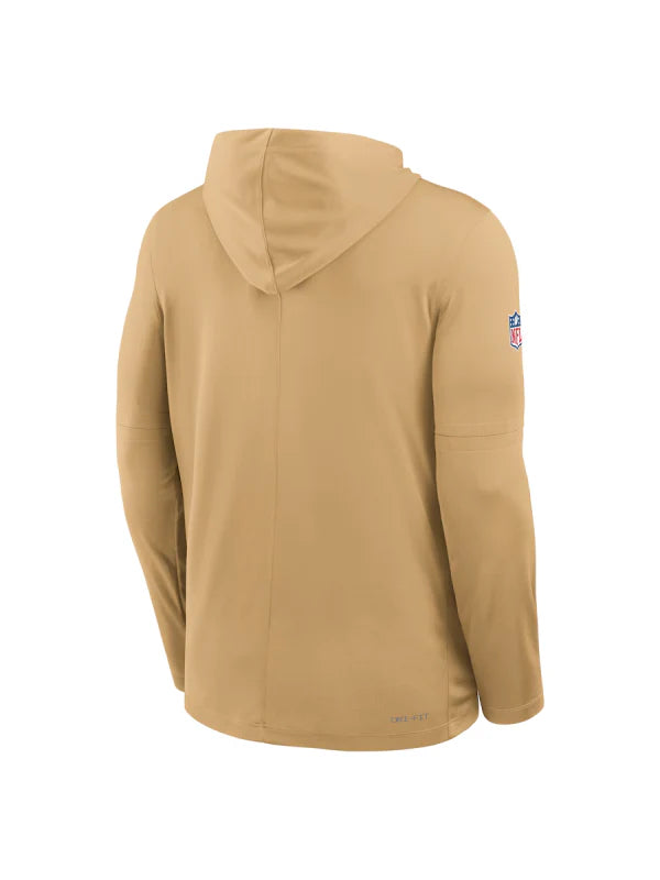 San Francisco 49ers Sideline Performance Long Sleeve Hoodie T-Shirt