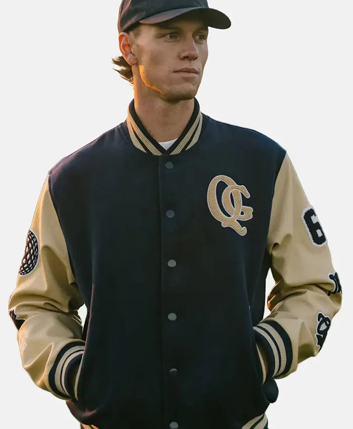 Mens Quiet Golf Varsity Jacket  - Recreated