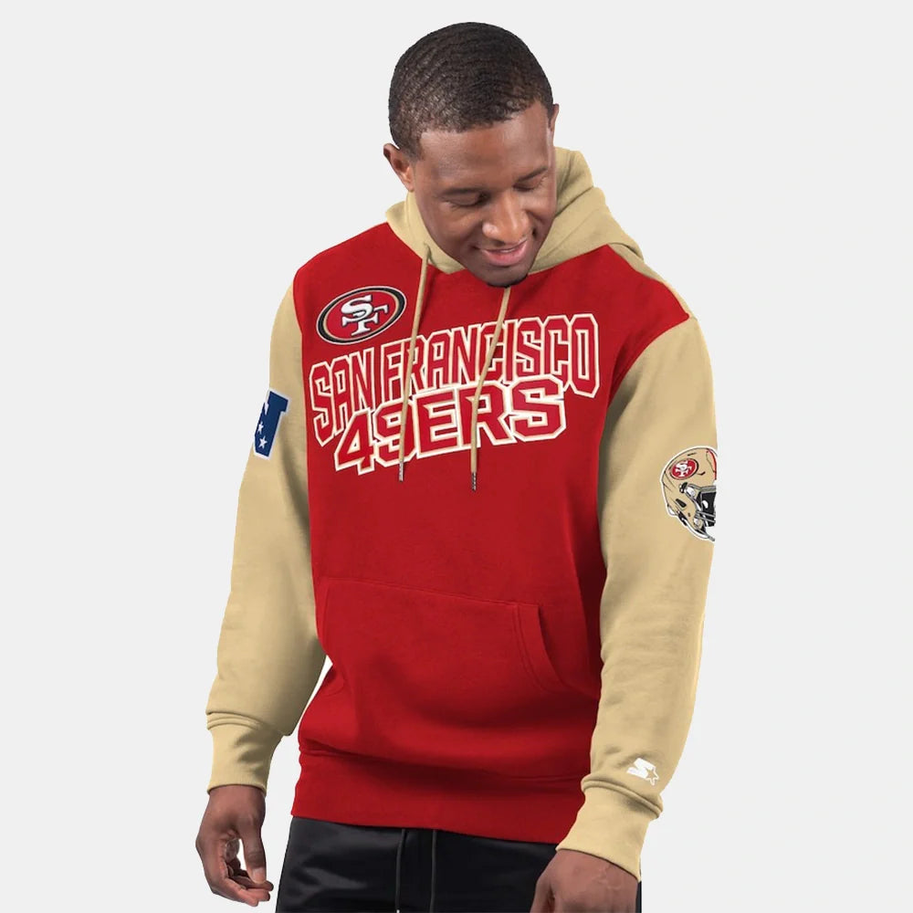 San Francisco 49ers Starter Scarlet Extreme Hoodie