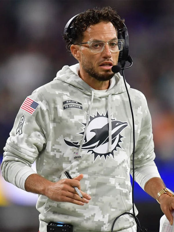 Mike McDaniel Dolphins Salute to Service Camo Hoodie