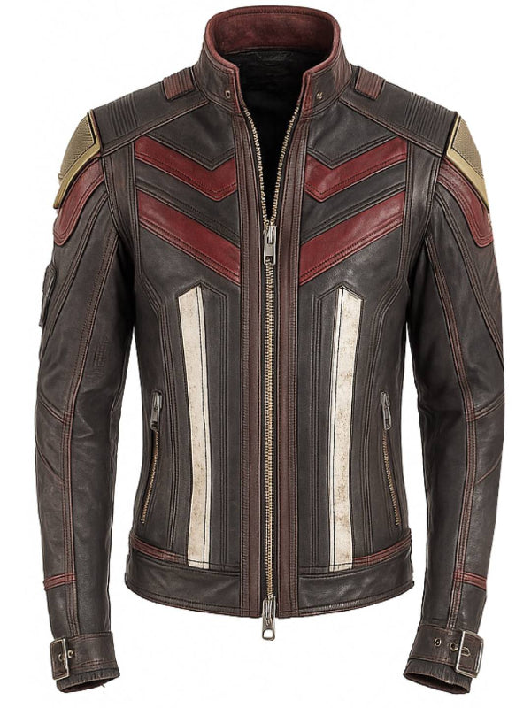 Musa Red Leather Jacket - Leather Jacket for Men Red