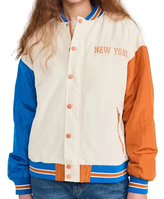NY Knicks Varsity Jacket  - Recreated