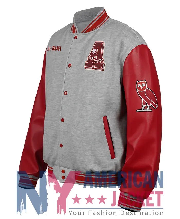 NCAA Alabama Crimson Tide OVO Letterman Jacket  - Recreated