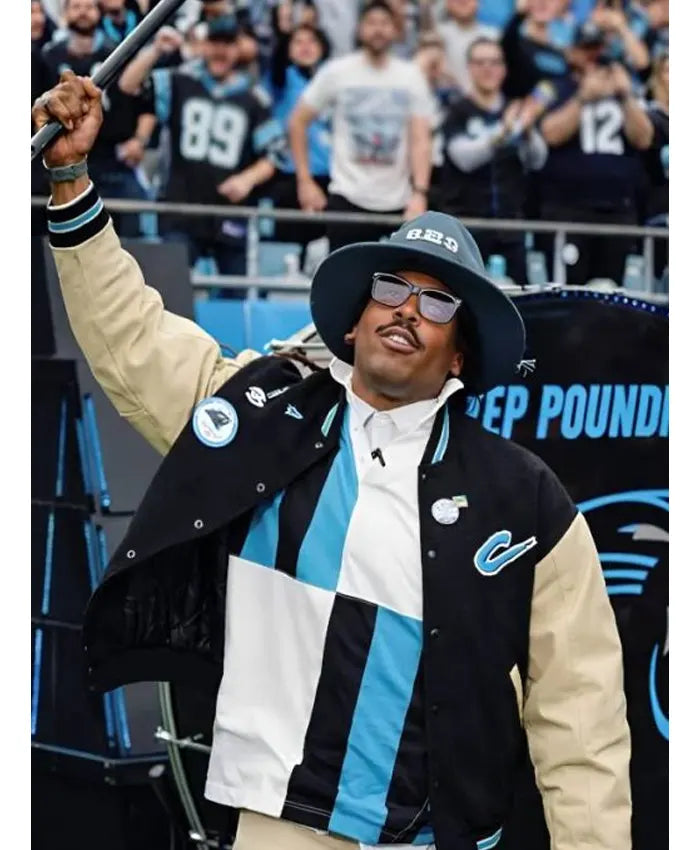 NFC Wild Card Playoffs Cam Newton Panthers Varsity Jacket - Recreated  - Recreated