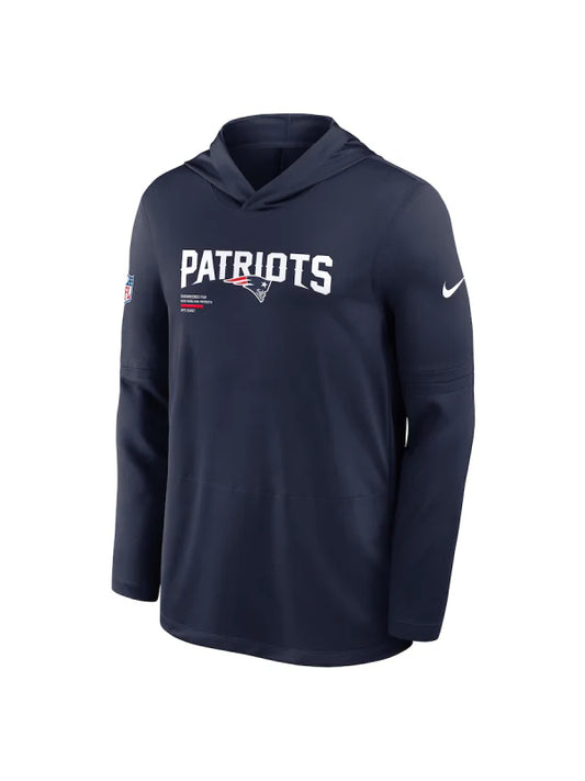 New England Patriots Sideline Performance Long Sleeve Hoodie T-Shirt