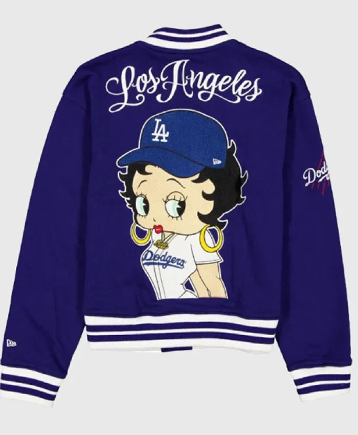 New Era x Bella Dona x Betty Boop Dodgers Varsity Jacket  - Recreated