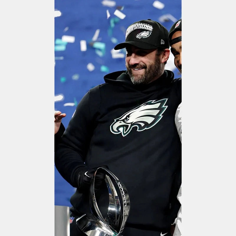 NFC Champions Nick Sirianni Black Eagles Hoodie