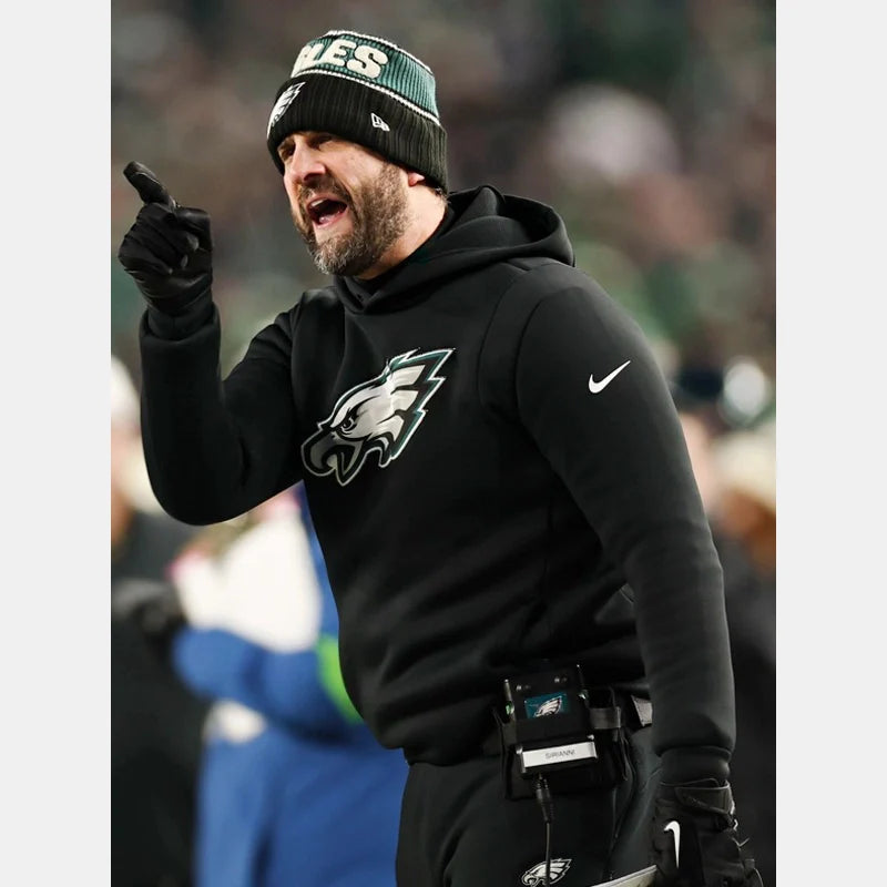 NFC Champions Nick Sirianni Black Eagles Hoodie