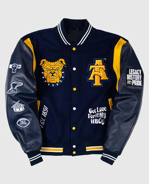 North Carolina A And T Motto 3.0 Aggie Varsity Jacket  - Recreated