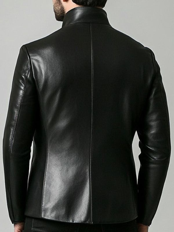 Oliver Black Premium Leather Blazer - Black Leather Jacket